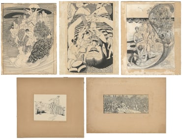 WINCKLER, Ruby (1886-1974). Group of 23 Original Pen and In...