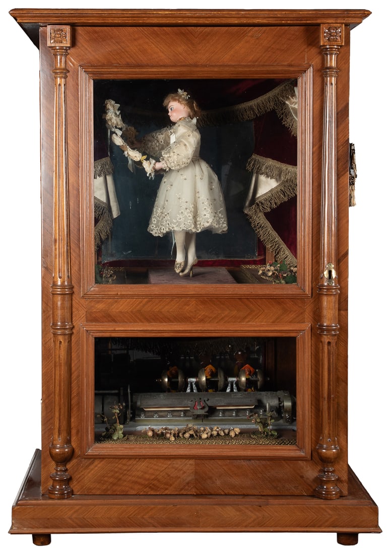 [AUTOMATON]. Ballerina Station Box. France, ca. late 19th c... (1 of 3)