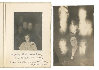 [SPIRIT PHOTO]. Two photographs of Mable Fightmaster, “The ...