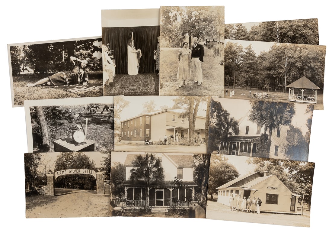 [SPIRITUALISM]. Group of 11 RPPCs of Camp Silver Belle. [Ep...: [SPIRITUALISM]. Group of 11 RPPCs of Camp Silver Belle. [Ephrata, Penn., ca. 1910s-20s]. Eleven real photo postcards of the spiritualist center, including spiritualist Ethel Post-Parrish in a room wit