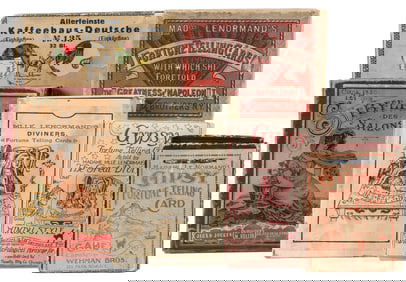 [PLAYING CARDS]. Six Fortune-Telling Decks of Playing Cards...
