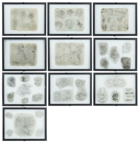 Group of tattoo stencil acetates. American, ca. 1980s-90s. ...