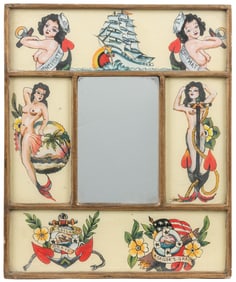 [TATTOO]. Group of 7 tattoo graphics and photo items. Inclu...