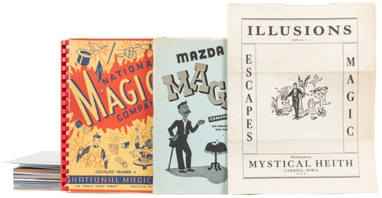 [MAGIC]. Group of magic catalogs, booklets, and ephemera. A...