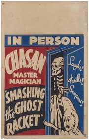Two Magicians’ Window Cards. Mason City: Central Show Print...