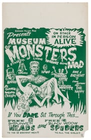 Edgar Allen Poe Presents / Museum of Monsters. Circa 1960s....