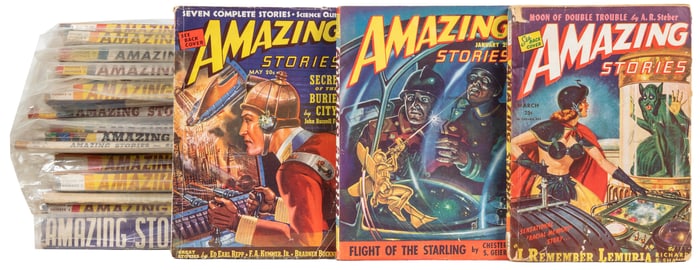 [PULPS]. Group of 20 Issues of Amazing Stories Magazine. [N...
