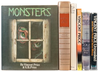 PRICE, Vincent (1911-1993). Group of Six Books by or About ...