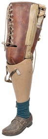 Medical Leg Prosthesis with Cloth and Leather Thigh Harness...