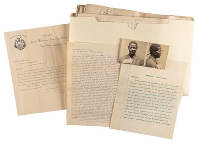 [CRIME – NEW YORK]. File of documents related to the murder...