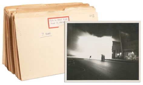 [CHICAGO CRIME SCENES]. Crime Scene Photographs from Variou...