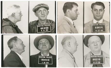 [BRINK’S ROBBERY]. Album of mugshots, negatives, and newspa...