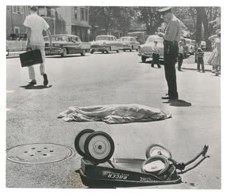 SEAMAN, William (1925 – 1997). “Death Pulls Boy’s Coaster W...