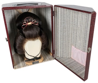 [CEREMONIAL]. Vintage Katsura Geisha Style Wig and Kimono. ...