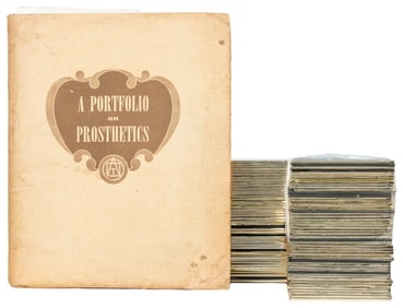 Group of Nearly 100 Dental Glass Slides, Several with Defor...
