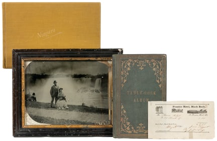 [EARLY PHOTOGRAPHY]. Whole plate Niagara Falls ambrotype an...