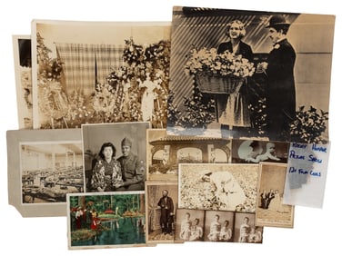 Group of 18 Photographs or CDVs Plus 16 Postcards of Variou...