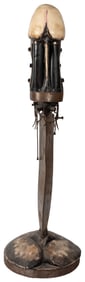 Untitled (Knife Penis) Sculpture. Circa 1970s. Welded steel...
