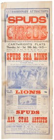 Spuds Circus broadside. Vryheid, [South Africa]: J. Atherto...