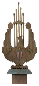 Circus wagon decorations / toppers. Circa 20th century. Pai...