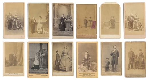 [LITTLE PEOPLE]. Group of over 20 CDVs. V.p., 19th century....