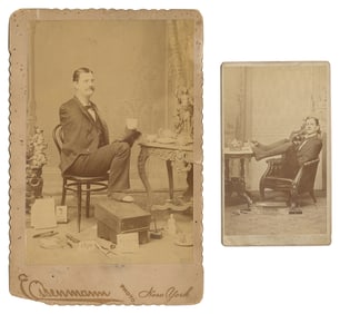 TRIPP, Charles. Signed cabinet card and CDV. Including a CD...