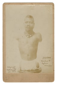 Cabinet photo of Prince Randian, Armless & Legless Wonder. ...