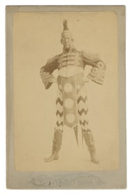 Cabinet Photo of Performer in Bizarre Costume. New York and...