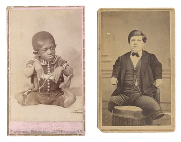 [SIDESHOW]. CDVs of George Williams and Walter Stuart. Circ...
