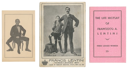 LENTINI, Frank (1889 – 1966). Trio of pitch cards and book....