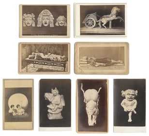Seven CDVs of curious subjects. American and European, ca. ...