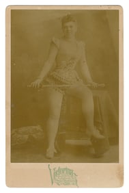 [SWORD SWALLOWER]. Cabinet photo of Victorina, Champion Swo...