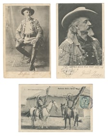 CODY, William F. (Buffalo Bill). Three French postcards. Fr...