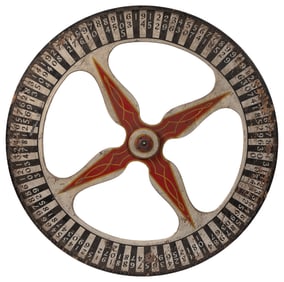 Carnival Gambling Wheel. Circa early to mid-20th century. P...