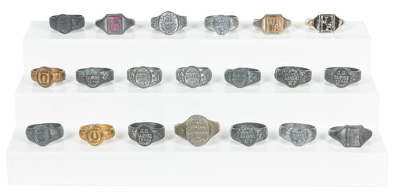 Group of 23 Circus Giant Souvenir Rings. Oversize rings, mo...