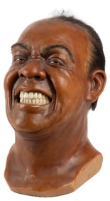 Louis Armstrong Wax Bust. 20th century. Life-size wax head ...
