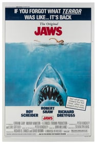 Jaws. Universal, R-1979. One-sheet poster for the classic S...
