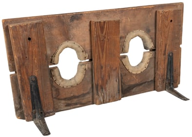 Knights of Pythias Initiation Stocks. Early 20th century.  Age-re...