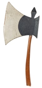 Large Fraternal Axe. Circa 1890. Wood. Wear, abrasions, scr...