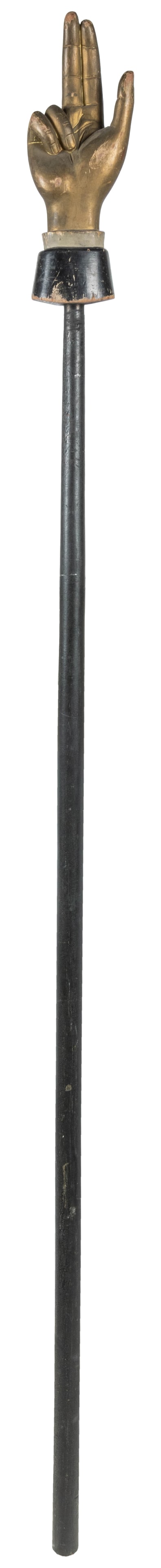 Masonic 14th Degree Carved Hand Staff. Circa 1880s. Painted... (1 of 3)