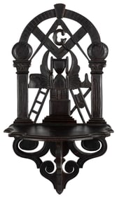 Masonic Whatnot Shelf. (In the style of John Haley Bellamy ...