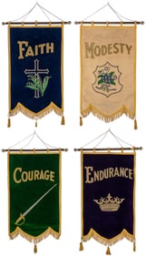 Four Royal Neighbors of America Banners. Circa 1930s. Each ...