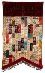 Masonic Knights Templar Quilt Style Banner: Chicago 1880 an...