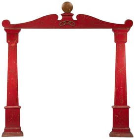 Odd Fellows Archway. (I.O.O.F.). Circa 1880s. Carved and ha...