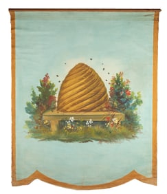 Odd Fellows Beehive Banner. (I.O.O.F.). R. Lehmann & Co., c...