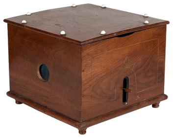 Odd Fellows Gong in Wooden Box. (I.O.O.F.). Circa 1890s. Me...