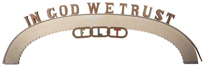 Odd Fellows “In God We Trust” Arch. Circa 1920. Carved and ...