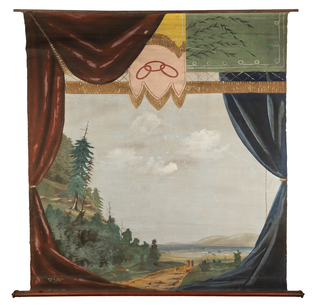 Odd Fellows Scenery Backdrop Prop. (I.O.O.F.). New London, ... (1 of 1)