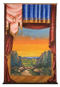 Odd Fellows Scenery Backdrop Prop. (I.O.O.F.). Circa 1900. ...