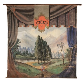 Odd Fellows Scenery Backdrop Prop. (I.O.O.F.). New London, ...